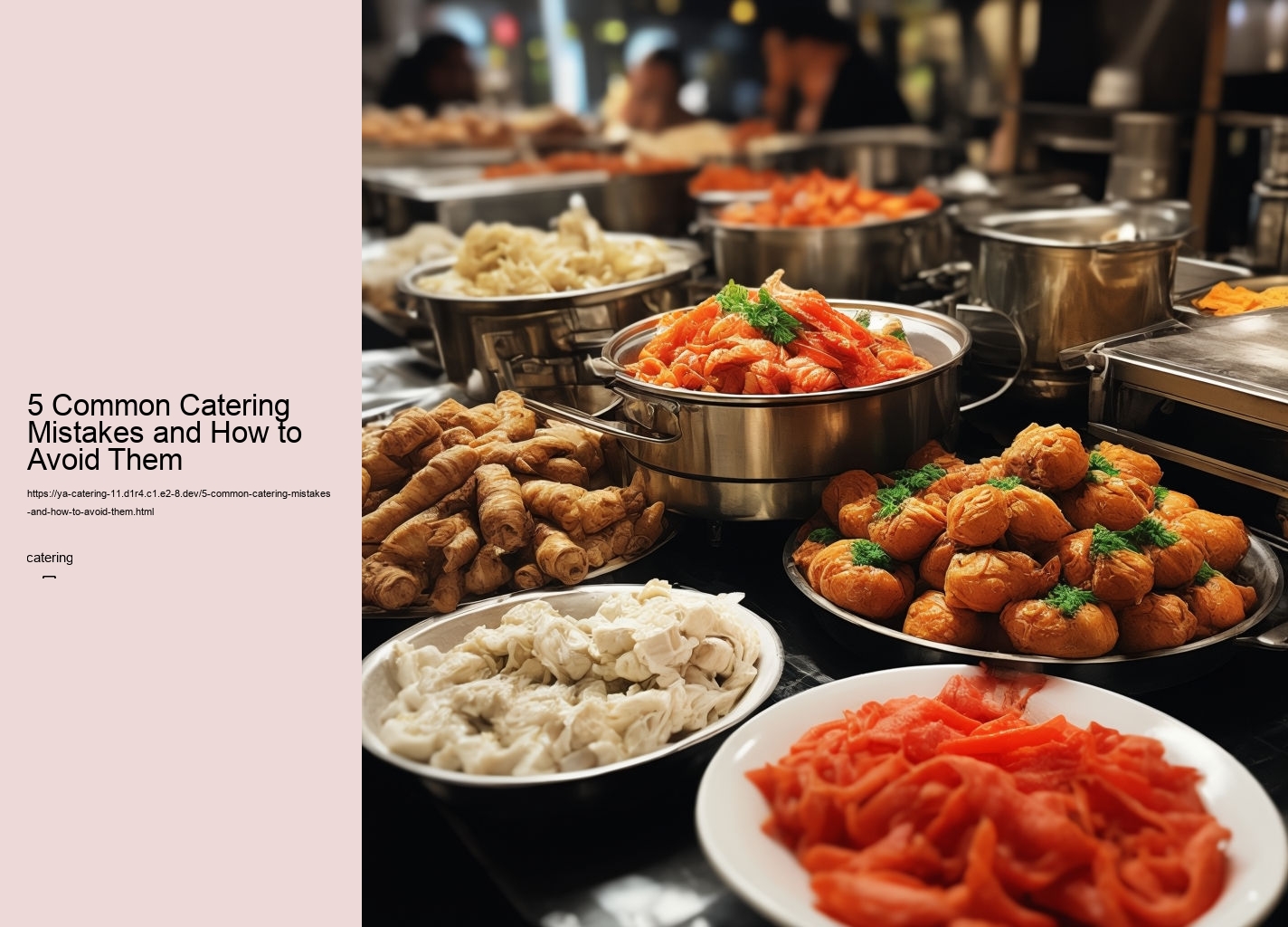 5 Common Catering Mistakes and How to Avoid Them