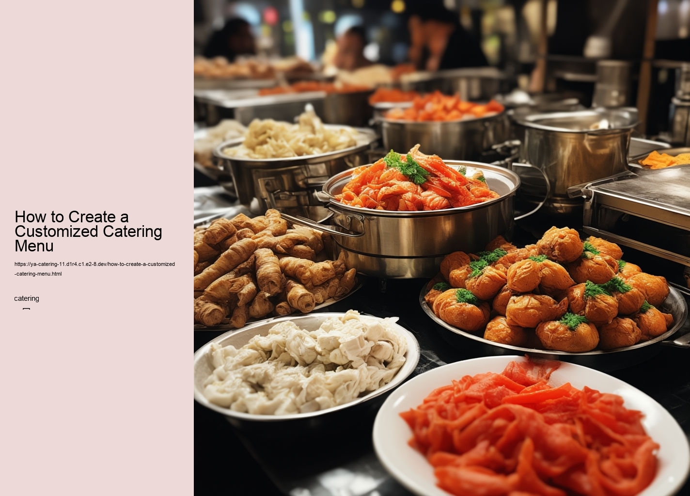 How to Create a Customized Catering Menu